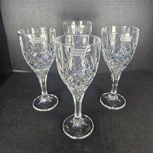 Set Of 4 Godinger Shannon Crystal Dublin Wine/Water Goblets